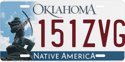 OK license plate 151ZVG