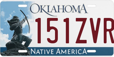 OK license plate 151ZVR