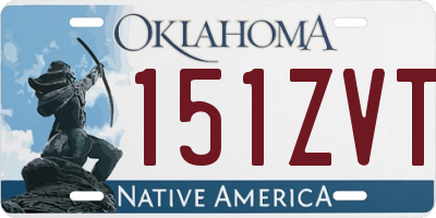 OK license plate 151ZVT