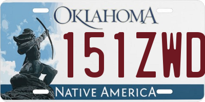 OK license plate 151ZWD