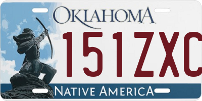 OK license plate 151ZXC