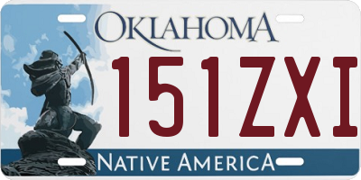 OK license plate 151ZXI