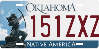 OK license plate 151ZXZ