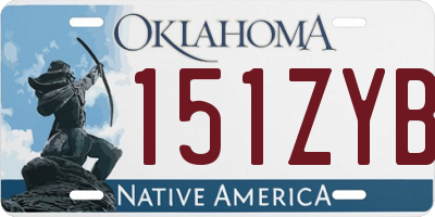 OK license plate 151ZYB