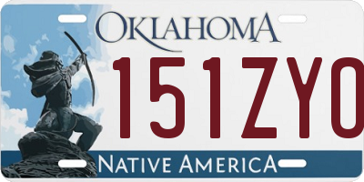 OK license plate 151ZYO