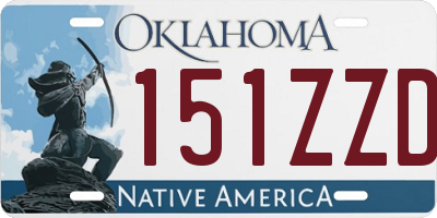 OK license plate 151ZZD