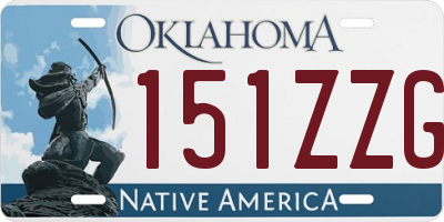 OK license plate 151ZZG