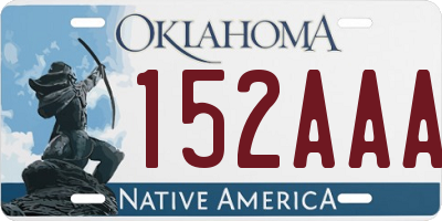 OK license plate 152AAA