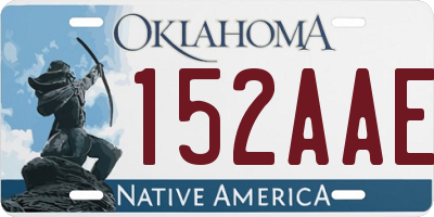 OK license plate 152AAE