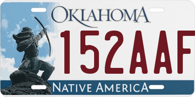 OK license plate 152AAF