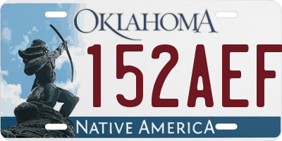 OK license plate 152AEF