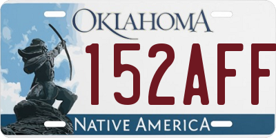 OK license plate 152AFF