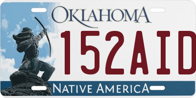 OK license plate 152AID