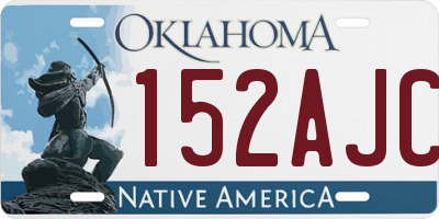 OK license plate 152AJC