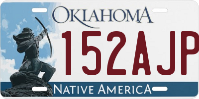 OK license plate 152AJP