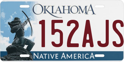 OK license plate 152AJS