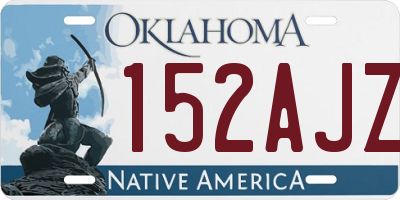 OK license plate 152AJZ