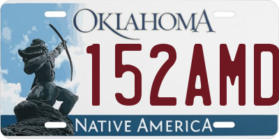 OK license plate 152AMD