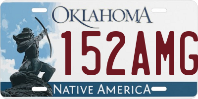 OK license plate 152AMG