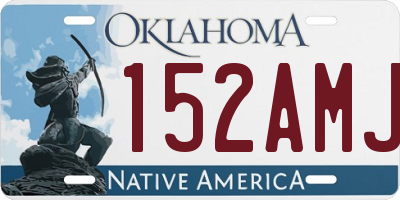 OK license plate 152AMJ