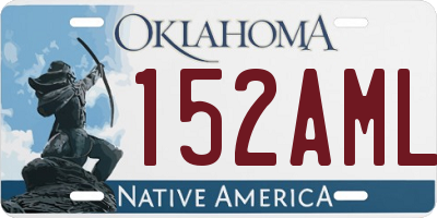 OK license plate 152AML