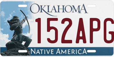 OK license plate 152APG