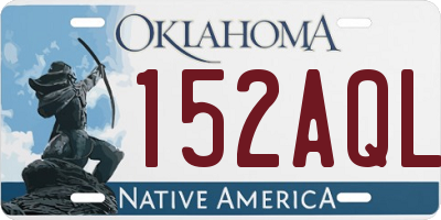 OK license plate 152AQL