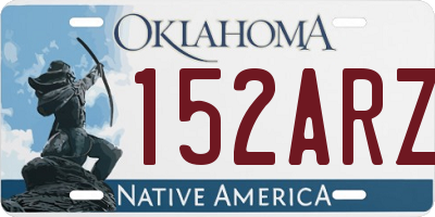 OK license plate 152ARZ