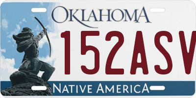 OK license plate 152ASV
