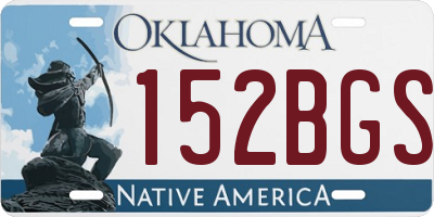 OK license plate 152BGS