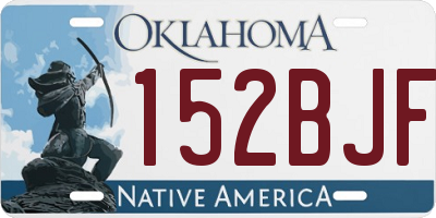 OK license plate 152BJF