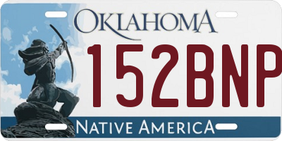 OK license plate 152BNP