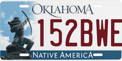 OK license plate 152BWE