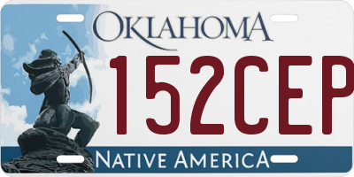 OK license plate 152CEP
