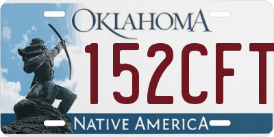 OK license plate 152CFT