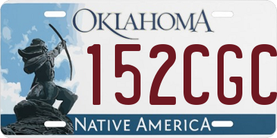 OK license plate 152CGC