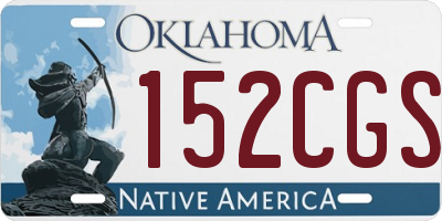 OK license plate 152CGS