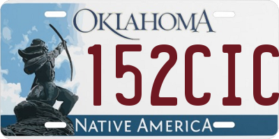OK license plate 152CIC