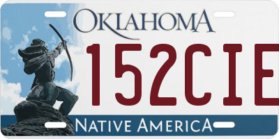 OK license plate 152CIE