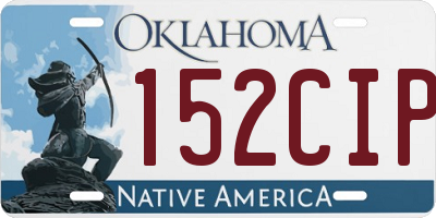 OK license plate 152CIP
