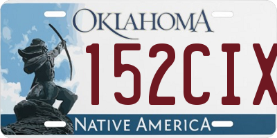 OK license plate 152CIX