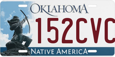 OK license plate 152CVC