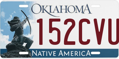 OK license plate 152CVU