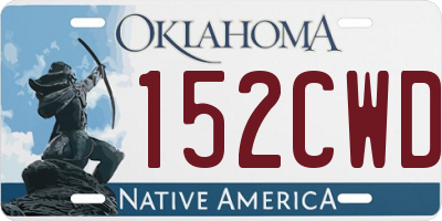 OK license plate 152CWD