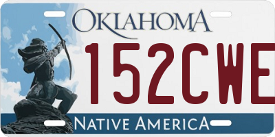 OK license plate 152CWE