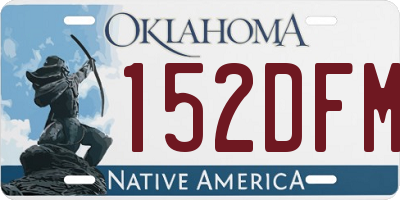 OK license plate 152DFM