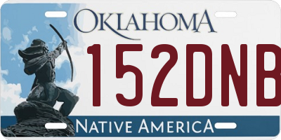 OK license plate 152DNB