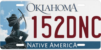 OK license plate 152DNC