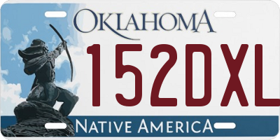 OK license plate 152DXL