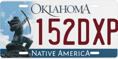 OK license plate 152DXP